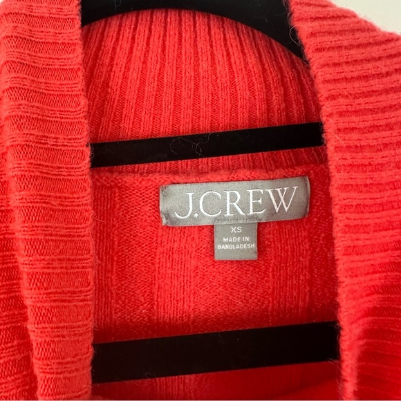 J. Crew | Coral Ribbed Turtleneck Sweater Merino Wool Blend Size XS - Picture 4 of 6